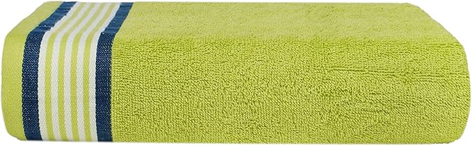 CASA COPENHAGEN He & She 4 Pieces Large Bath Towel Set- Violet Indigo + Teal Green, 550 GSM, Designed in Denmark Made of Soft Egyptian Cotton for Bathroom, Kitchen & Shower