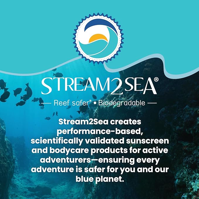 STREAM 2 SEA SPF 30 Mineral Sunscreen Biodegradable and Reef Safe, 1 Fl oz Travel Size Pack of 3, Paraben Free Non Greasy and Moisturizing Mineral Sunscreen For Face and Body Against UVA and UVB