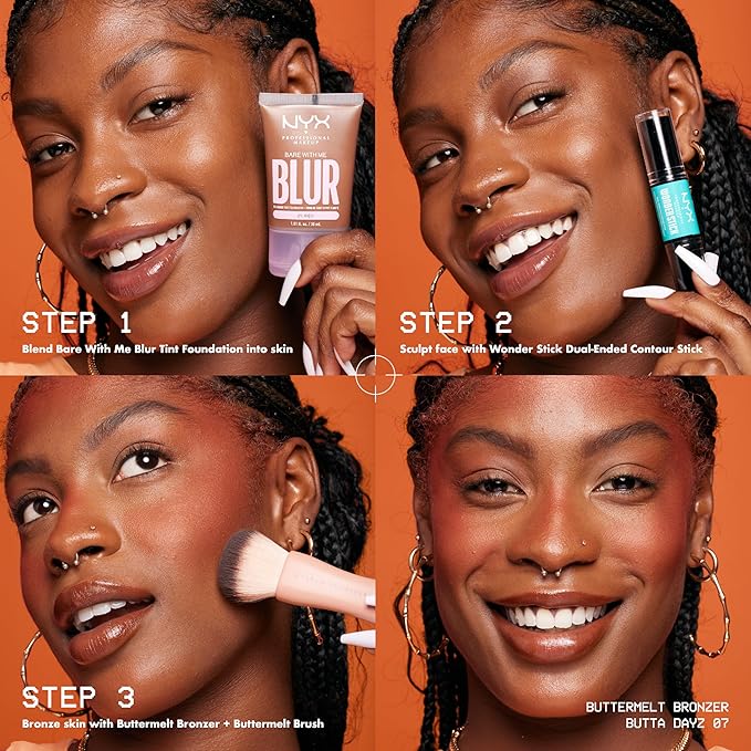 NYX PROFESSIONAL MAKEUP Matte Buttermelt Bronzer, Longwear Face Makeup with Up to 12 Hours of Wear, Vegan Formula - Deserve Butta