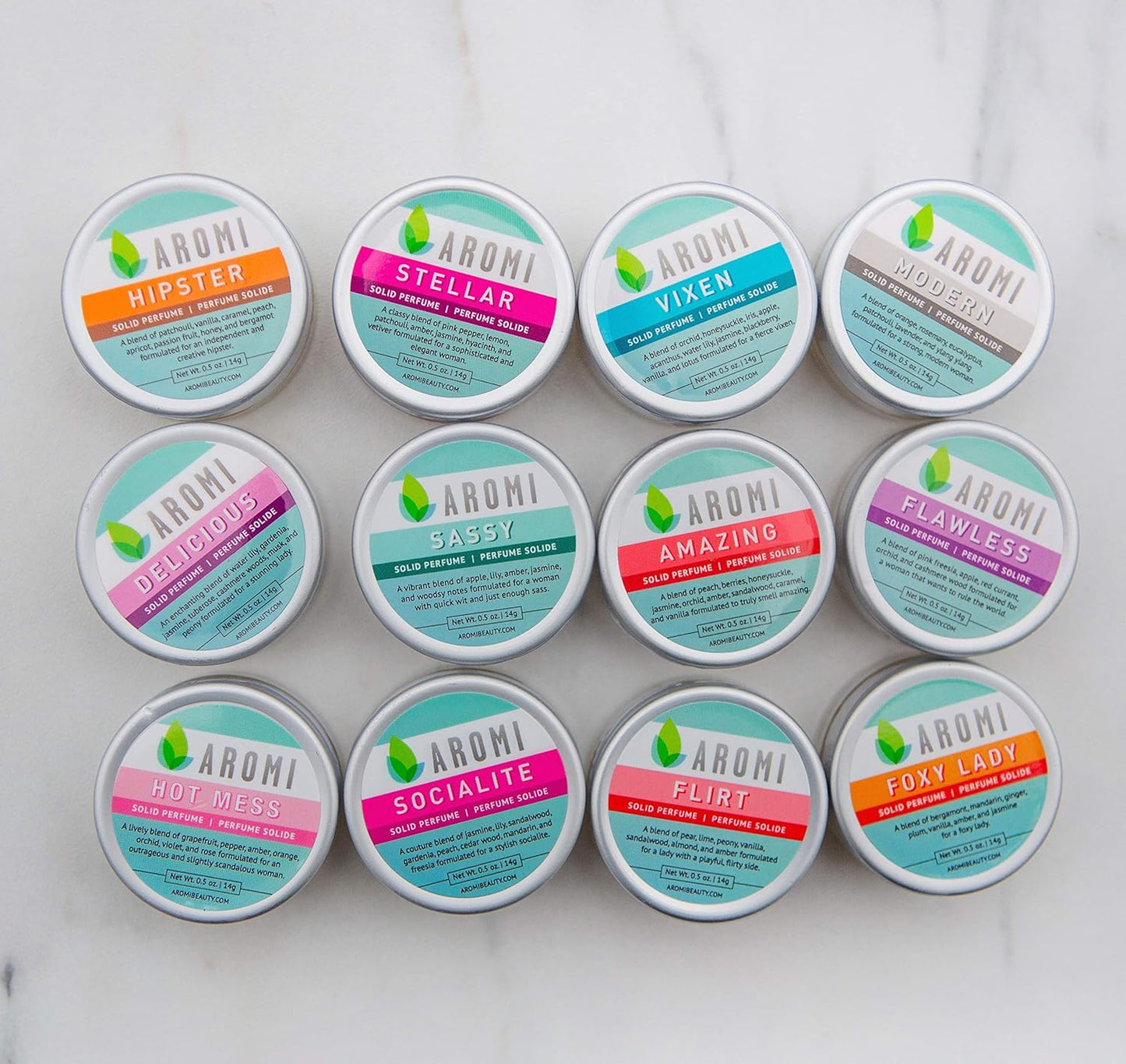 Aromi Amazing Solid Perfume | Fruity, Floral Fragrance, Vegan & Cruelty-free, Travel Scent, Women’s Gift, Vanilla, Caramel, & Jasmine Scent, Handmade (Amazing)