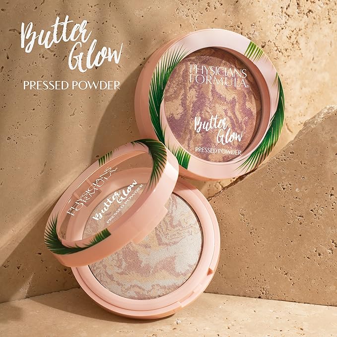 Physicians Formula Butter Glow Pressed Powder, Natural Glow, Jar, 0.26 ounces