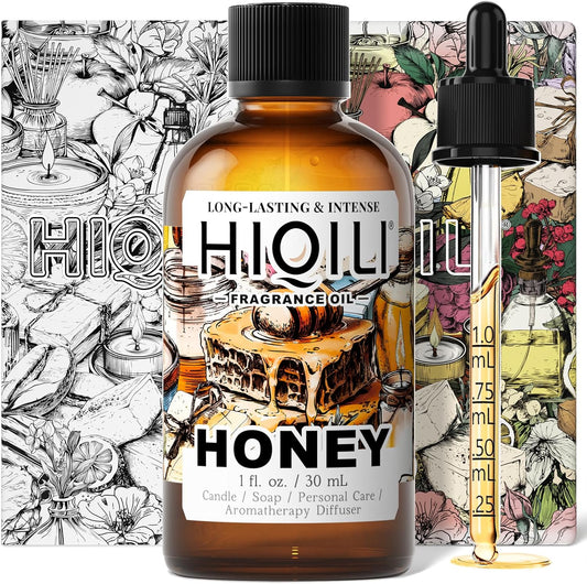 HIQILI Honey Fragrance Oil for Making Candle, Soap, Perfume, Warm Scents for Essential Oil Diffusers, Great for Home, Laundry - 1 Fl Oz