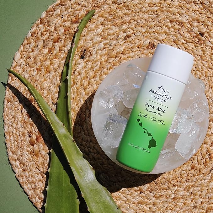 100% Pure Aloe Vera Cooling Gel - Lotion for Sunburn Relief & Rashes - Premium Sun Care with Vitamin E, Eucalyptus - 6 oz