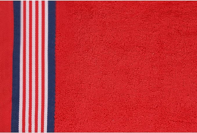 CASA COPENHAGEN He & She 2 Pieces Large Bath Sheet Set- American Blue + American Red, 550 GSM, Designed in Denmark Made of Soft Egyptian Cotton for Bathroom, Kitchen & Shower