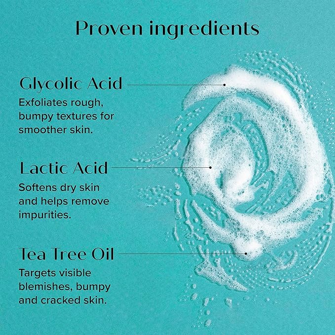 Medix 5.5 Exfoliating AHA Glycolic Acid Face & Body Scrub Cleanser + Hyaluronic Acid Moisturizing Body Cream Lotion Skin Care 2PC Set | Alpha Hydroxy Acid & Lactic Acid Foaming Body Wash & Face Wash