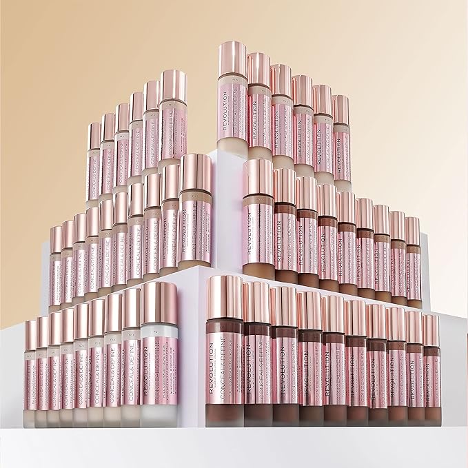 Makeup Revolution Conceal and Hydrate Concealer, Full Coverage & Matte Finish, C3.5 for Fair/Light Skin Tones, Vegan & Cruelty-Free, 0.7 Fl Oz