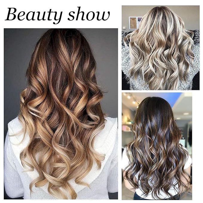 Aimin Soft Satin Sponge Rollers for Heatless Overnight Curls - No Heat Foam Curlers for Long Hair (30 pcs, black)