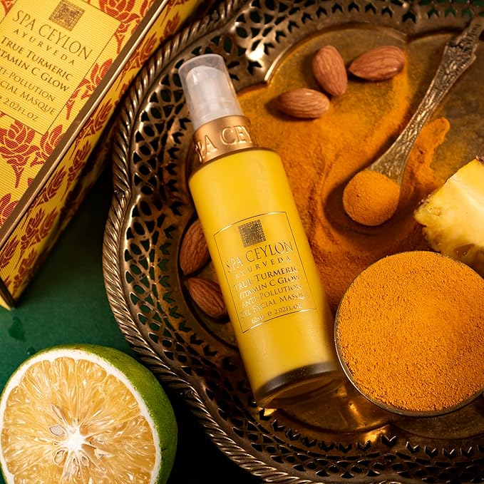 SPA CEYLON True Turmeric Vitamin C Glow Anti Pollution Gel Facial Masque | Natural Exfoliation | Face Mask | Skin Care | Hydrating