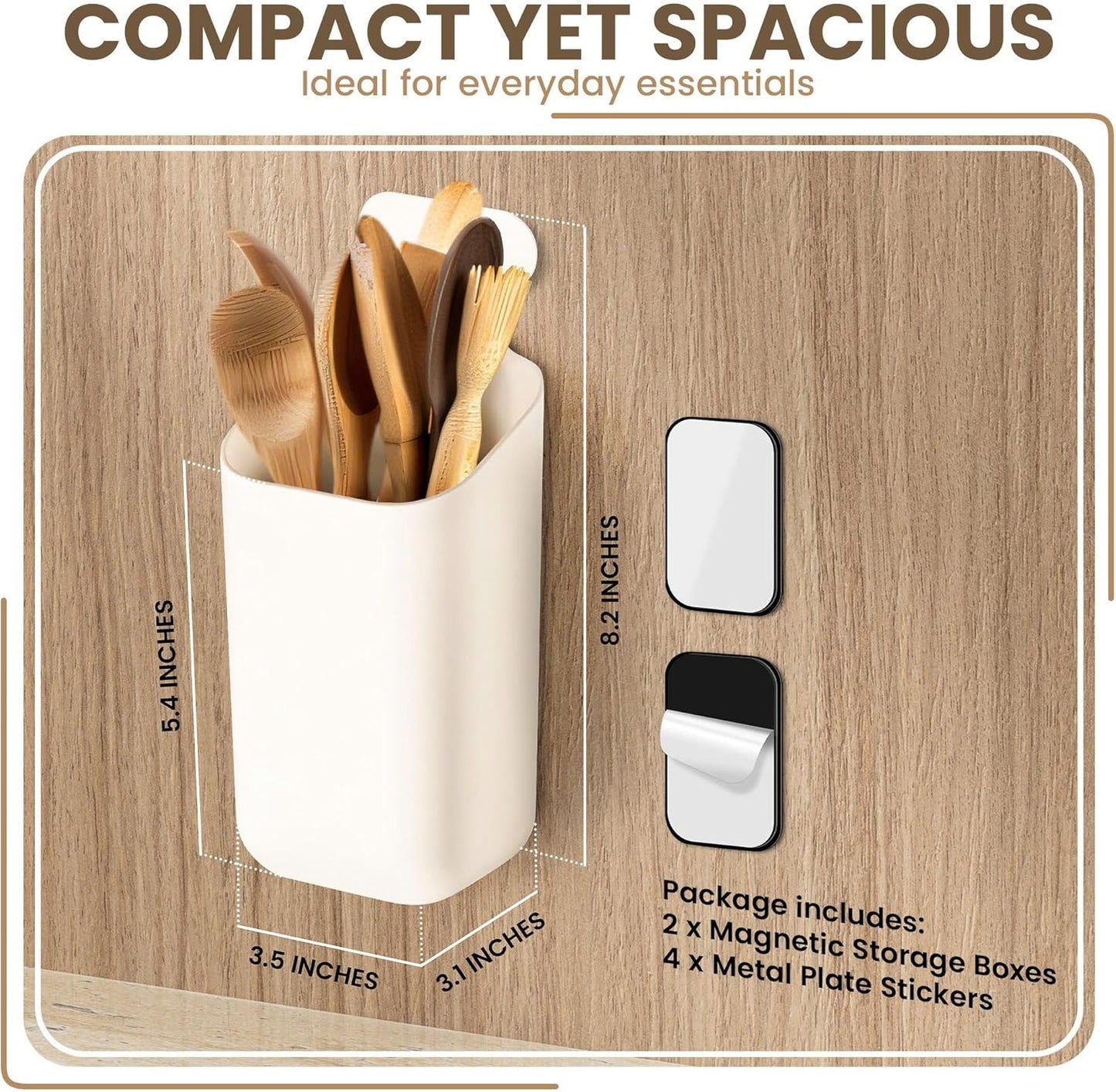 Pack 2 Magnetic Wall Mount Holder, Magnetic basket for fridge, Remote control holder, Straw organizer for cabinet door,Magnetic basket for whiteboard,Magnetic Marker Holder,School Locker Accessories
