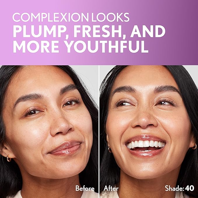 Covergirl Simply Ageless Skin Perfector Essence Foundation, 40 Medium, Tinted Skin Perfector, Skincare Makeup Hybrid, Sheer Tint, Radiant Finish, Skin-Like Finish, Vegan Formula, 1.0oz