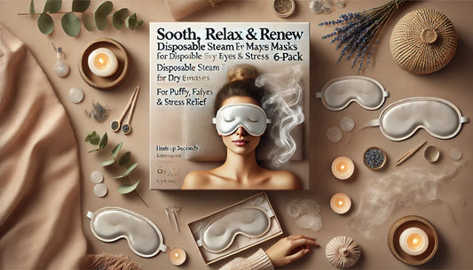 Soothe, Relax & Renew: Disposable Steam Eye Masks (6-Pack) for Puffiness, Dry Eyes & Stress Relief