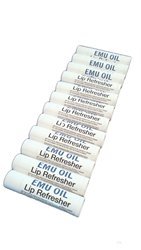 Longview Farms® Emu Oil Lip Refresher – Natural oil Lip Balm, Hydrating Lip Repair & Healing Balm for Very Dry Lips, Chapstick - Original (12 Pack)