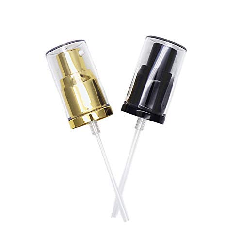 2Pack Foundation Pump Compatible with Maybelline Fit Me Liquid Foundation Makeup (Gold+Black)