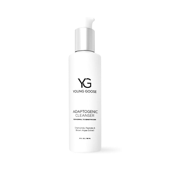 Young Goose, Adaptogenic Cleanser | Gentle Facial Cleanser | Soap Free, Paraben Free | Normal to Sensitive Skin | Large 180ml