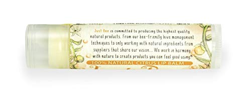 Just Bee Lip Balm (Peppermint, Honey, Citrus, Vanilla, 4 pack)