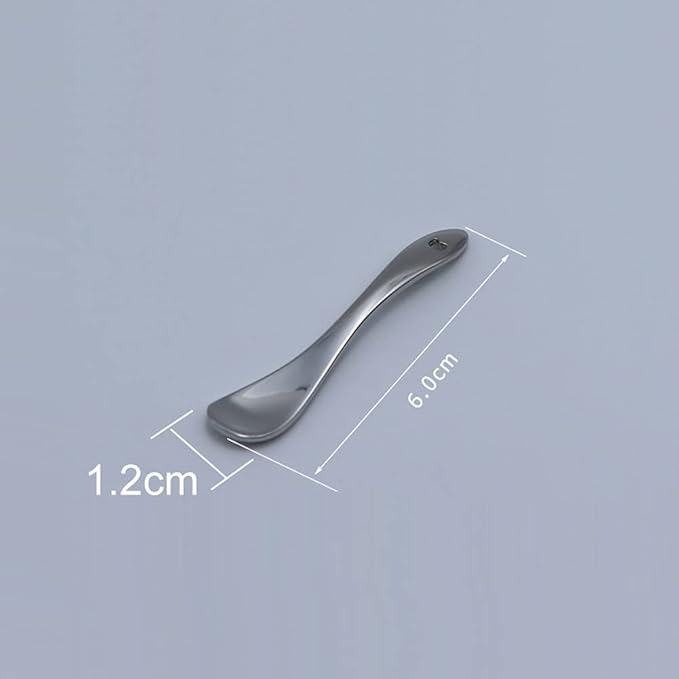 3 Pieces Zinc Alloy Makeup Spatula Eye Cream Spoon Beauty Scoop Mini Spoon Makeup Beauty Spoons Mini Cosmetic Skincare Spatula for Cream Lotions, Spoon Shaped, Golden, Silver