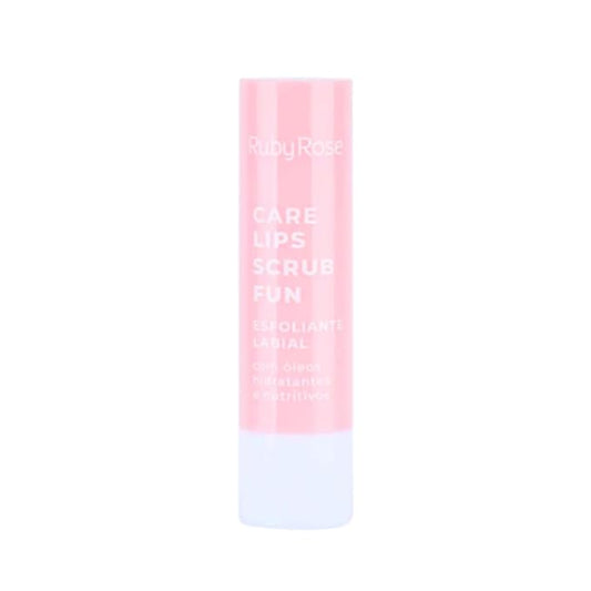 RUBY ROSE COSMETICS - EXFOLIANTE LABIAL CARE LIPS FUN STRAWBERRY LOVE, exfoliante labial en barra, tiene aceites hidratantes y nutritivos!!