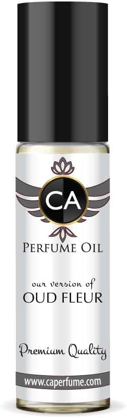 CA Perfume Impression of Oud Fleur For Women & Men Fragrance Body Oil Roll-On 0.3 Fl Oz/10ml
