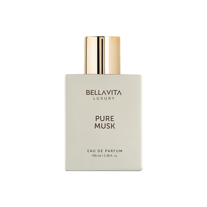 BELLAVITA Luxury Pure Musk Unisex Perfume | Notes of Lily of the Valley, Sandalwood and Tonka | Long Lasting Eau De Parfum for Men and Women | Premium, Woody, Animalistic Fragrance