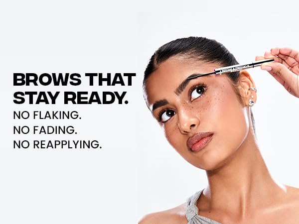 Sacheu Brow & Freckle STAY-N Tinted Eyebrow Gel & Faux Freckle Pen — 2-in-1 Longwear Water Resistant Brows Tint, Cruelty-Free & Vegan, Cafe Mocha