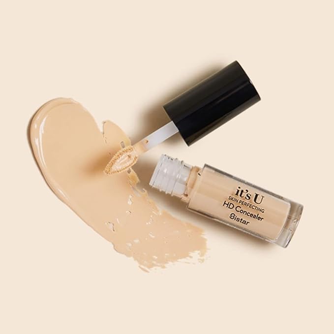 Sistar it's U Skin Perfecting HD Concealer Full Coverage Lightweight Long Lasting Correcting Liquid Contour Cover Masker Makeup 5 ml / 0.17 fl. oz (Ivory)