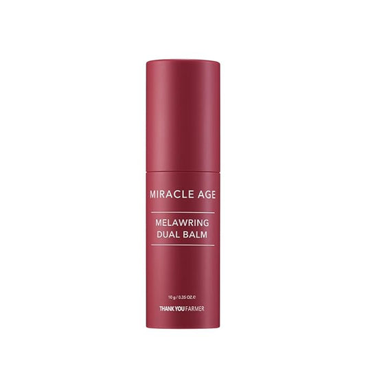 THANKYOU FARMER Miracle Age Melawring Dual Balm, Korean Eye Cream for Face, Fast-absorbing Anti Wrinkle Balm Stick, Crows Feet Eye treatment Product, Fine Lines Lifting, 0.35oz