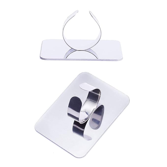 10pcs Manicure Spatula Nail-art Palette Stainless Steel Manicure Pallet Nail Art Ring Stainless Steel Pallet