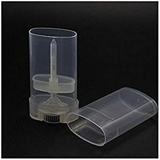 10PCS 15ml 0.5oz Clear Empty Plastic Oval DIY Lipstick Lip Balm Lip Gloss Tubes Deodorant Crayon Chapstick Tube Bottle Containers Oval Holder Case Pipe