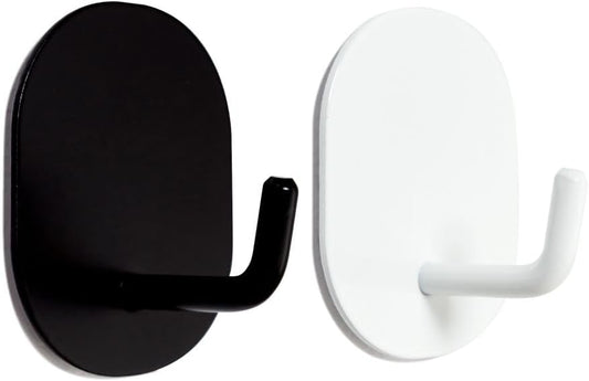 Magnetic Hooks,Strong Hooks for Kitchen, Refrigerator, Wardrobe and Outdoor Grill, Cabin, Hanging Clothes, Keys, Kitchenware(White&Black, 2psc)