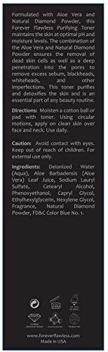 Forever Flawless Exfoliating Facial Toner With White Diamond Powder and Aloe Vera FF16, Enhance Skin Elasticity and Firmness, Cleanse and Close Pores (2.03 fl oz)