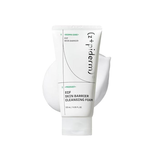 Zipiderm EGF Deep Cleansing Foam – Korean Foaming Facial Cleanser for Sensitive Skin, Double Cleansing, Face Wash for Acne Skin, Skin Barrier & Firmness, 4.05 fl oz