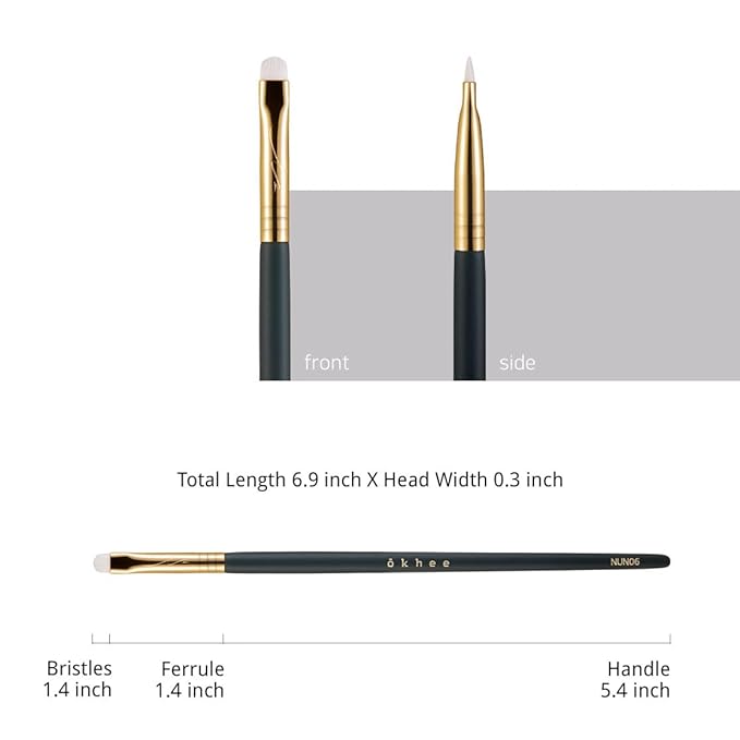 [SOO ADOR] okhee Eyeline Smudge Brush NUN 06 - Perfect for Creating Smoky Eyes and Diffused Eyeliner | Designed by K-Pop Makeup Artist Seo Ok | Makeup Brush Eye Brush