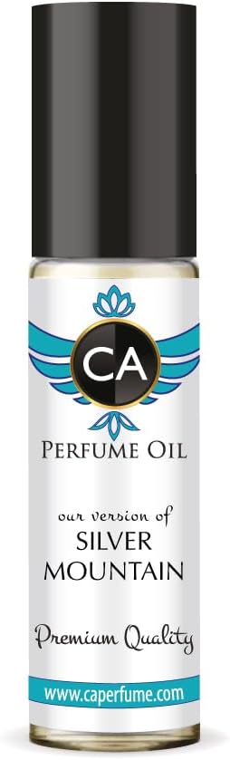 CA Perfume Impression of Silver Mountain For Women Replica Fragrance Body Oil Dupes Alcohol-Free Essential Aromatherapy Sample Travel Size Concentrated Long Lasting Attar Roll-On 0.3 Fl Oz/10ml