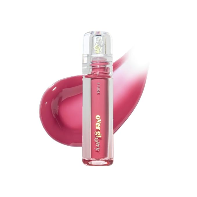 ETUDE Over Glowy Lip Gloss #6 Taro Berry | Non-Sticky Vegan Lip Tint | Moisturized & Long-lasting Lip Gloss | Daily Stain for Dry Lips, Korean Makeup, K-beauty, Perfect for Gift