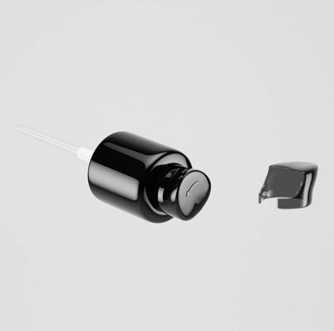 10PCS 410/20mm Plastic Replacement Pump Top Head Cosmetic Liquid Foundation Makeup Pump Replacement with Rotate Lock and Cover for Foundation Lotion Essence (Black)