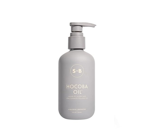 SUGARED + BRONZED Hocoba Oil® – Hydrating & Nourishing Body Oil with Jojoba & Coconut, Lightweight, Non-Greasy Formula for All Skin Types. Perfect Daily Moisturizing (8 fl oz)
