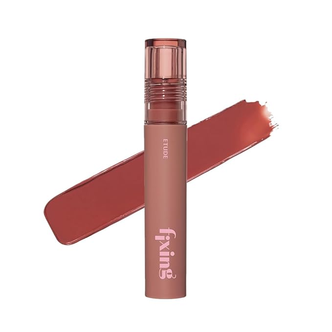 ETUDE Fixing Tint #16 Baked Pecan (4g) | Long Lasting High Pigmented Liquid Lipstick | Waterproof Lightweight Matte Finish Lip Stain | Full Coverage | Korean Makeup, Kbeauty