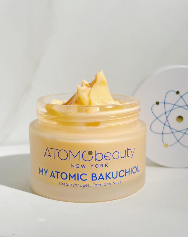 MY ATOMIC BAKUCHIOL Cream for Eyes, Face and Neck – Bakuchiol + Purified Quinoa Seed Polysaccharides | Anti-Aging, Lifting & Brightening | Retinol Alternative | Vegan & Dermatologically Tested – 45ml
