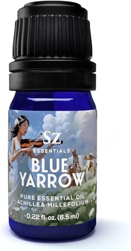 Blue Yarrow Essential Oil – 100% Pure – Calming & Grounding – Deep Blue Steam-Distilled Oil from Achillea millefolium – Aromatherapy, Self-Care & Natural Perfumery – 0.22 fl oz (6.5 mL)