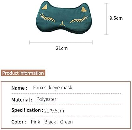 PERFECTSIGHT Sleep Eye Masks, Cute Cat Silk Sleep Eye Cover Lightweight Adjustable Eyeshade Mask Cover for Women Men Sleep Travel Nap (Black)