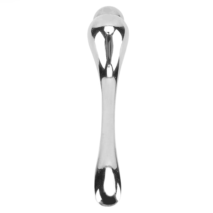 Eye Cream Massage Stick Magnetic Double Head Eye Cream Applicator for Facial Skin Care Silver