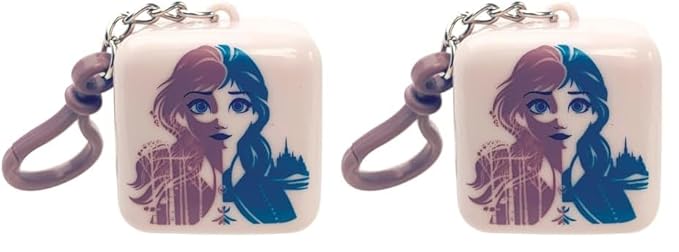 Lip Smacker Disney Frozen II Anna Cube Flavored Lip Balm Keychain, Anna Magical Berry, Clear, For Kids (Pack of 2)