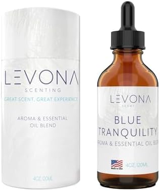 Levona Scent Essential Oils - Scents for Home, Hotel & Office Use - Perfect for Home Diffuser & Humidifiers - Aroma Fragrance Oil, Ideal for Massage, Relaxation, and Spa - Blue Tranquility, 120ml