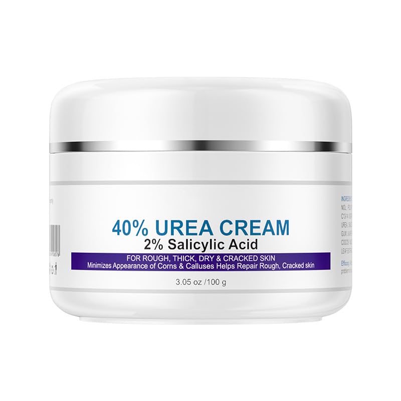 40% Urea Cream plus Salicylic Acid 2%, Anti-Cracking Nourishing and Moisturizing Hand and Foot Cream，Softens Cuticles on Rough Skin of Hands and Feet，3.05 OZ