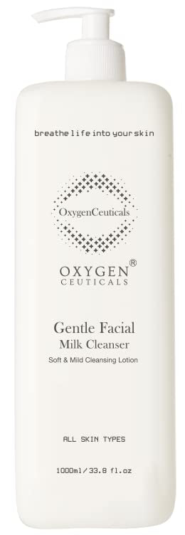 Gentle Facial Cleansing Lotion – Hydrating Cleanser for Sensitive & Dry Skin, Removes Makeup Residue & Impurities Without Greasy Feel, Enriched with Botanic Oils 33.8 fl.oz (1000ml)