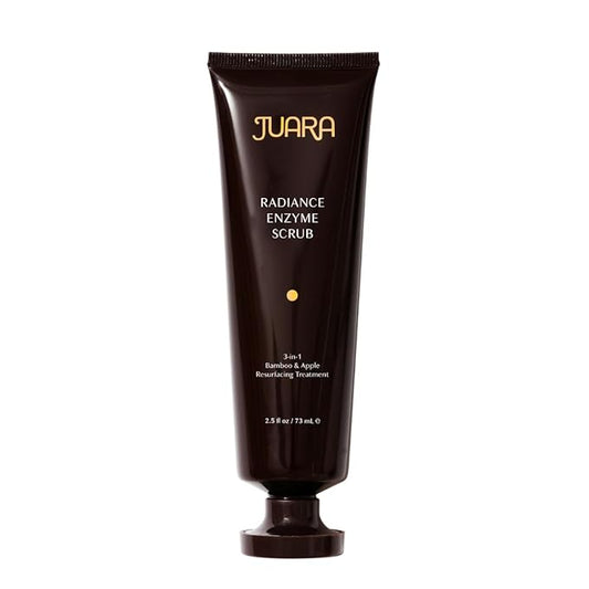 JUARA Radiance Enzyme Scrub - Face Exfoliator with Apple Enzymes & Bamboo Beads - Brightening Face Scrub Minimizes Pores - Gentle Exfoliating Scrub for All Skin Types - 3-in-1 Cleanser - 2.5 oz