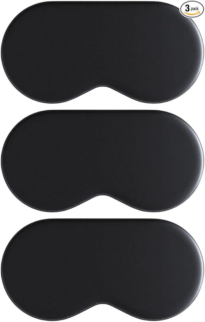SMUG Satin Sleep Mask & Eye Mask - Deep Dream Sleep Masks for Women & Men - Soft Sleeping Eye Mask to Nourish Skin, & Reduce Dark Circles - Eye Sleep Mask to Block Out Light - Black 3-Pack