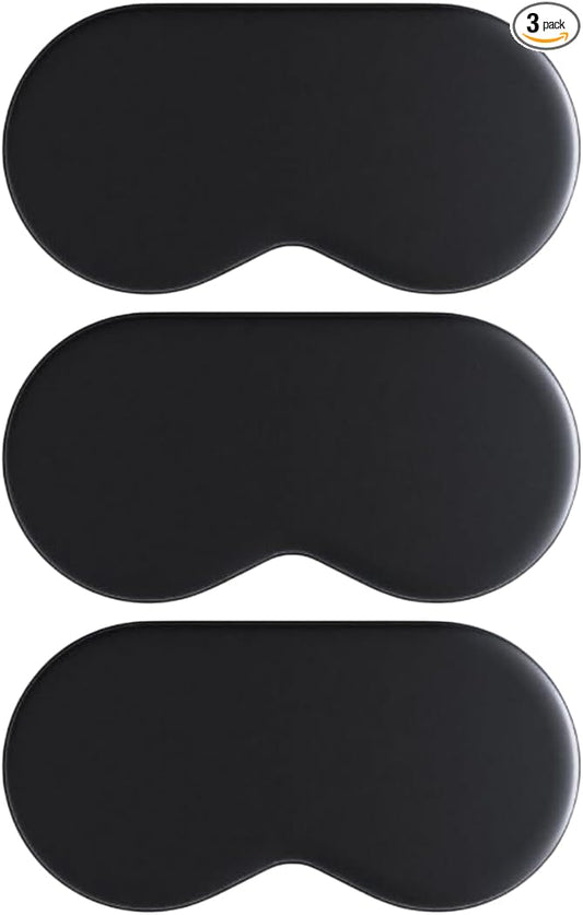 SMUG Satin Sleep Mask & Eye Mask - Deep Dream Sleep Masks for Women & Men - Soft Sleeping Eye Mask to Nourish Skin, & Reduce Dark Circles - Eye Sleep Mask to Block Out Light - Black 3-Pack