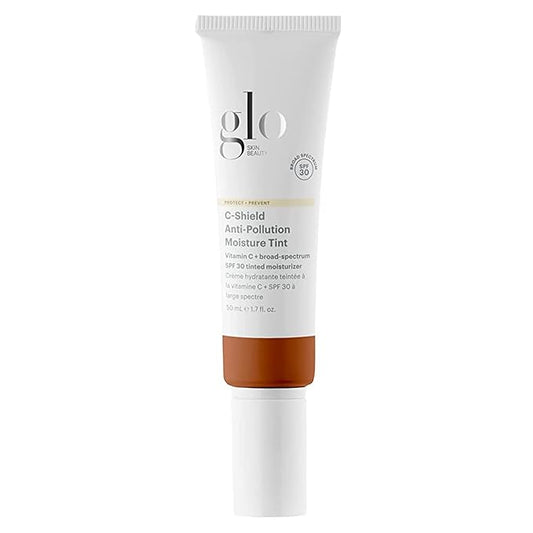Glo Skin Beauty C-Shield Anti-Pollution Moisture Tint - Tinted Moisturizer With SPF 30 for Face, Broad Spectrum Protection & Vitamin C, 1.7 Oz (10W-Dark)
