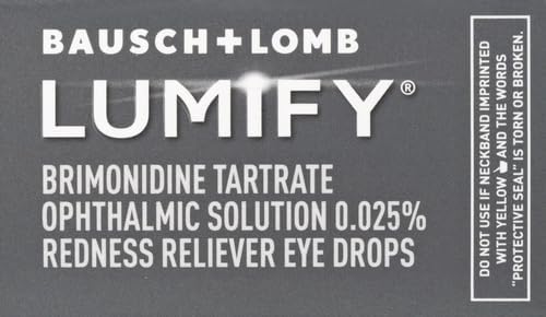 LUMIFY Eye Drops for Red Eyes, Redness Reliever for Brighter Looking Eyes, Works in 1 Minute & Lasts Up to 8 Hours, Eye Drops, 0.25 Fl Oz (7.5mL)